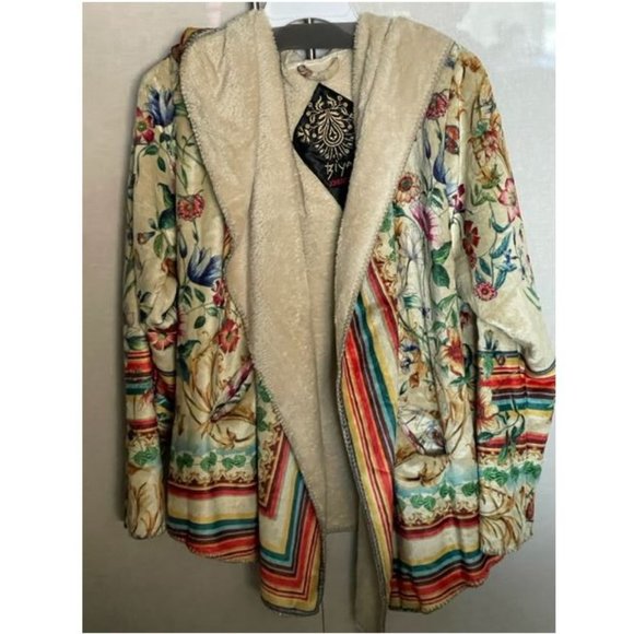 Johnny Was Jackets & Coats Johnny Was Felix Sherpa Jacket Floral